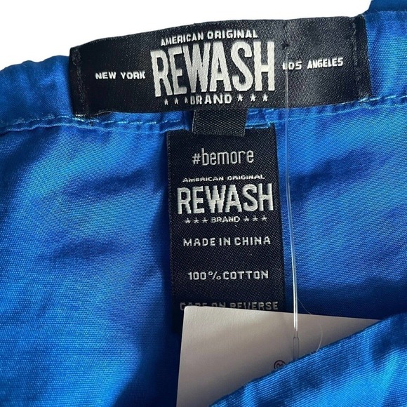 REWASH Parachute Pants Size Large Cobalt Blue NEW TAGS - Picture 7 of 9